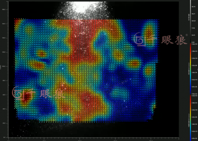 图2 经PIV测量软件处理的瞬时速度云图