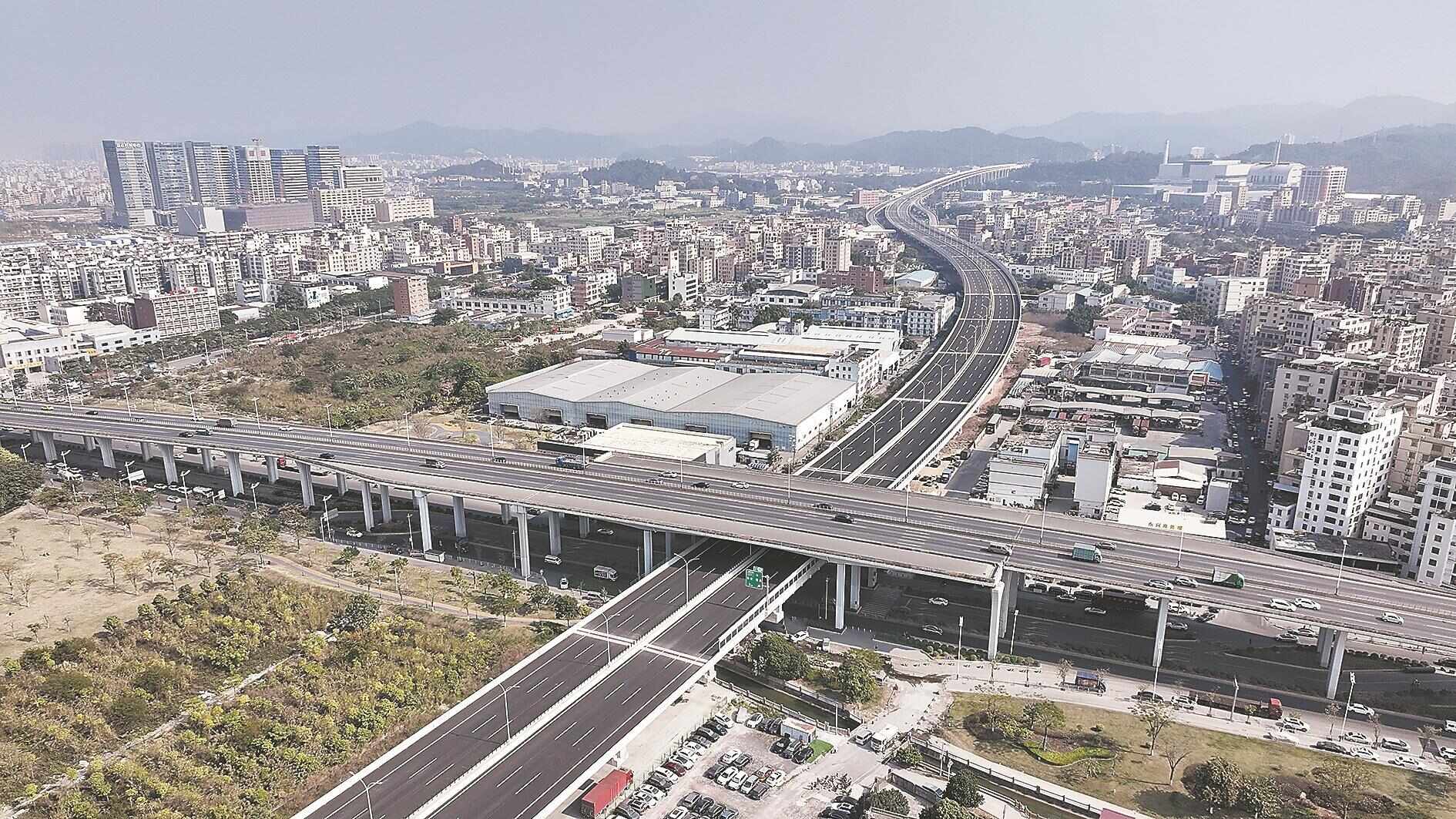 实现全线贯通！ 广州机场第二高速南段今日建成通车广州市广东省白云机场高速公路城区手机新浪网 