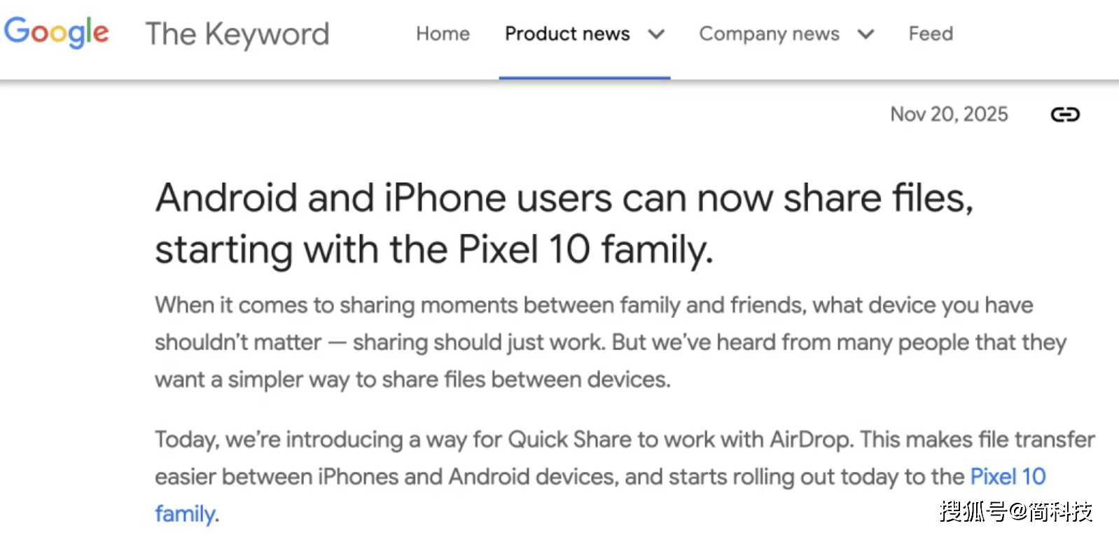 谷歌破解安卓苹果互传壁垒，Quick Share与AirDrop互通