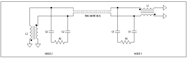 图4 双节点Home Bus网络的简化等效模型