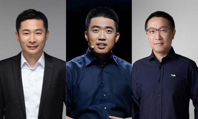 ▲马东辉（图左）李想（图中）谢炎（图右）