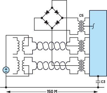 图3. 一个容易受到浪涌损坏的以太网示例。