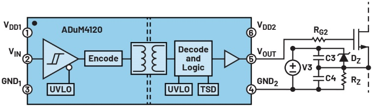 图3 负电压齐纳二极管轨的示例