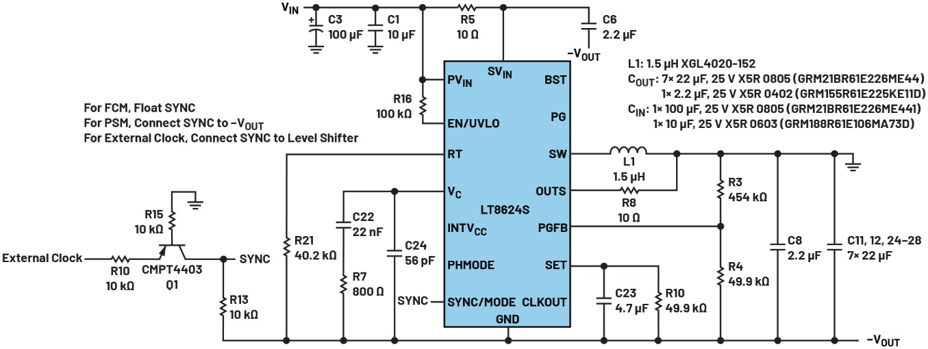 图6 使用LT8624S降压型IC的IBB转换器