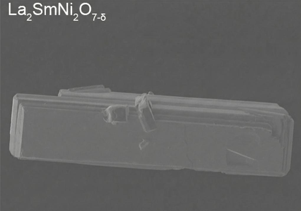 ▲ 扫描电镜拍摄的镍基超导体样品。