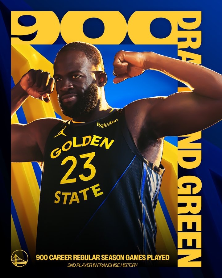 追梦代表勇士出战第900场常规赛 队史仅他和库里两人做到