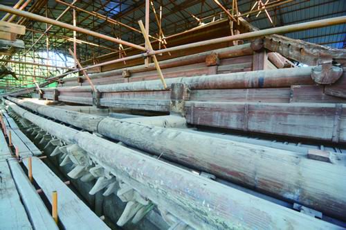 ▲修缮中的大高玄殿区域九天应元雷坛。