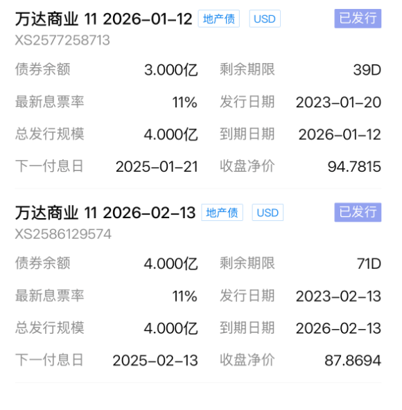 存续美元债