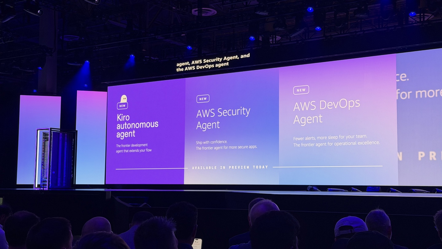 ▲  三个不同场景的 Agent 丨来自：2025 re:Invent