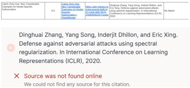 图 | GPTZero 检测出引用无效文献（来源：GPTZero）