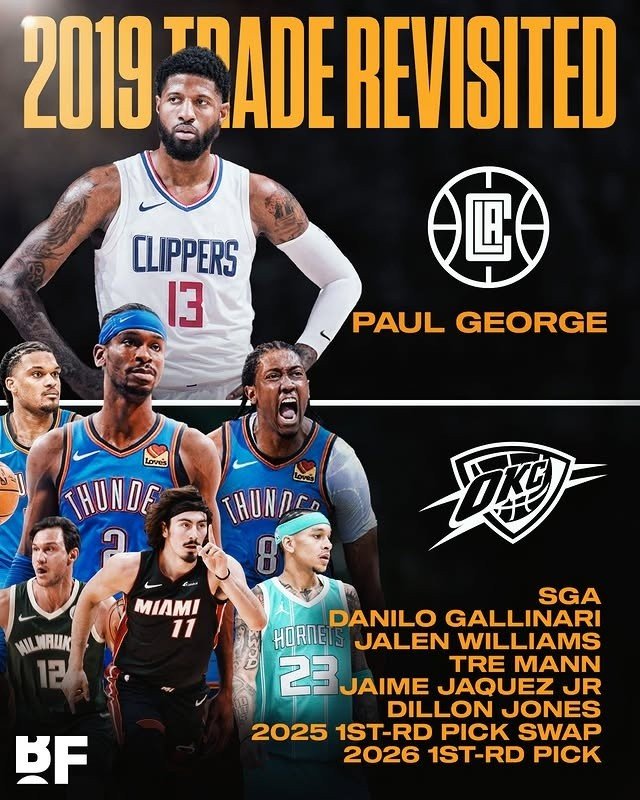 快船9换1乔治！小里：当时世上没人会拒绝那笔交易 除非有水晶球