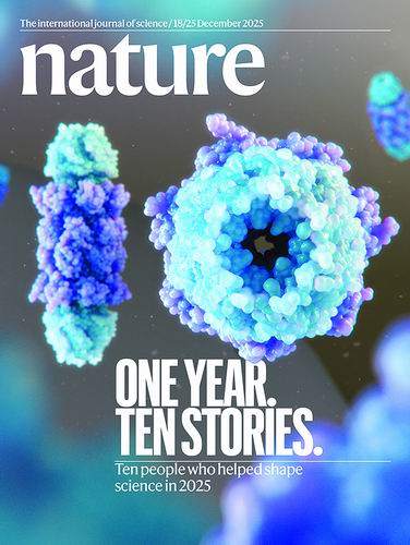 《自然》2025年度十大人物当期封面。图片来源：《自然》