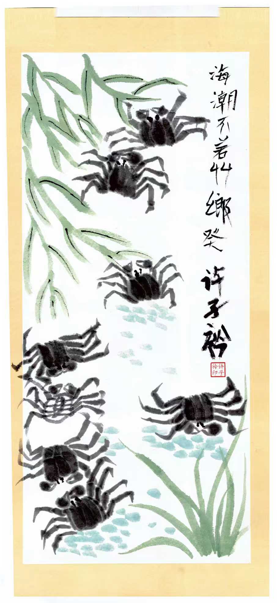 　　崇明青少年地理标志特色绘画展示