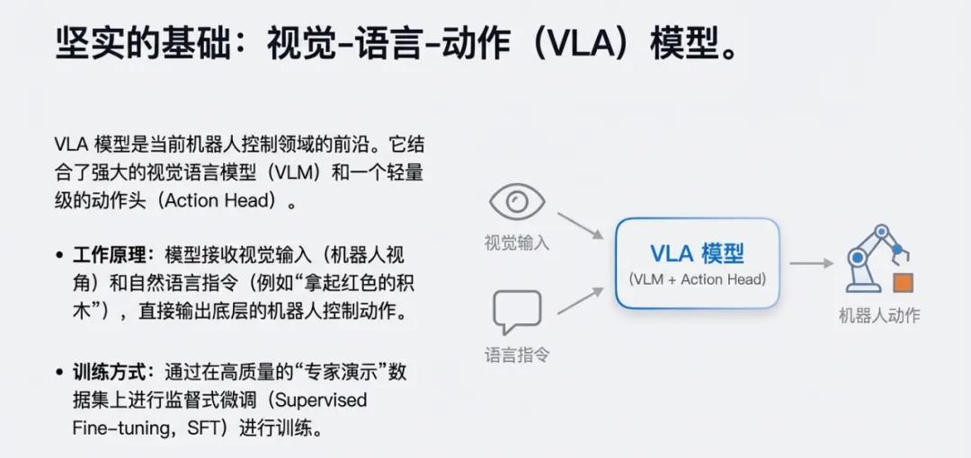 图注：VLA模型依赖研读微调