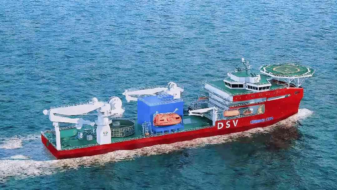 深潜水工作母船效果图