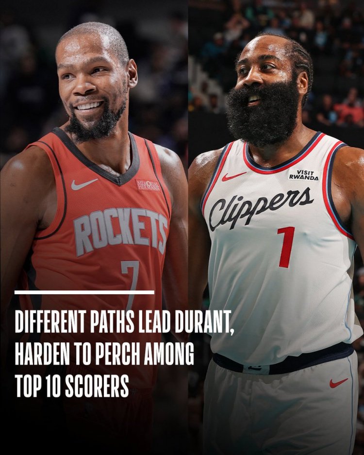 物是人非！火记：看KD穿火箭球衣对阵穿快船战袍的哈登 真是奇怪