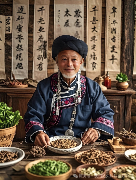 AI生成的“非遗传承人”并用于制作传承人证件照（图片来源：厦门追尖科技有限公司服务号）