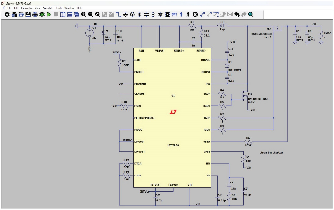 图3 LTC7899电路的LTspice电路图