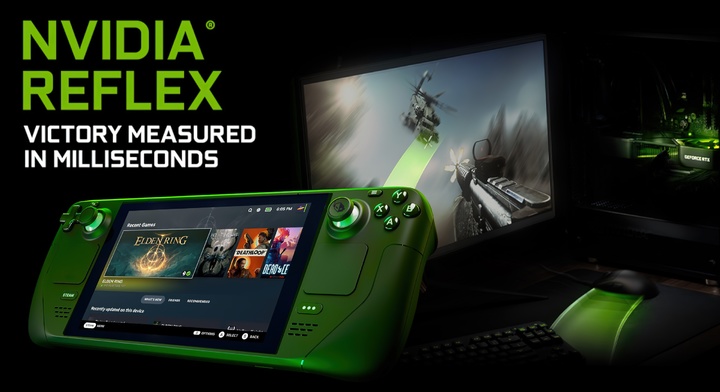▲ 比如依靠 DX12，Steam Deck 现在支持 Nvidia Reflex 低延迟技术了