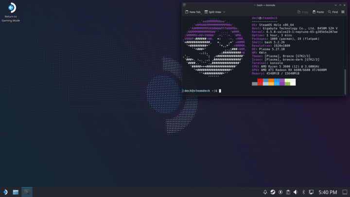 ▲ SteamOS 3 on Arch Linux