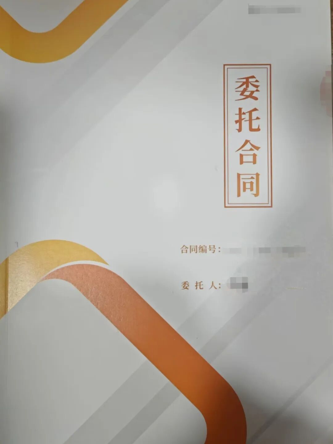 投资者展示的委托合同 图片来源：投资者