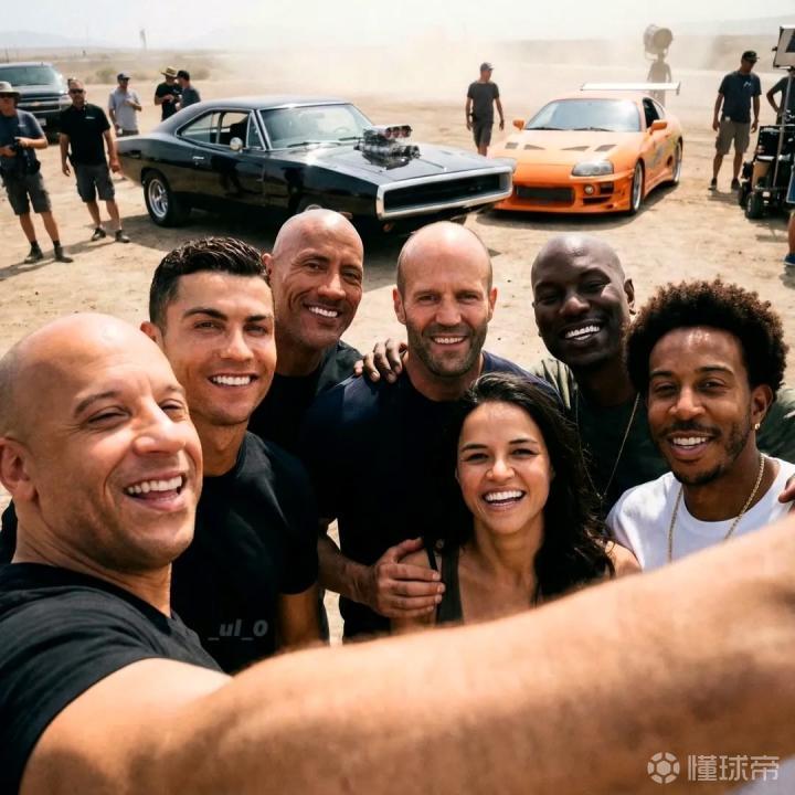 C罗参演速度与激情11，宣发海报中位于C位