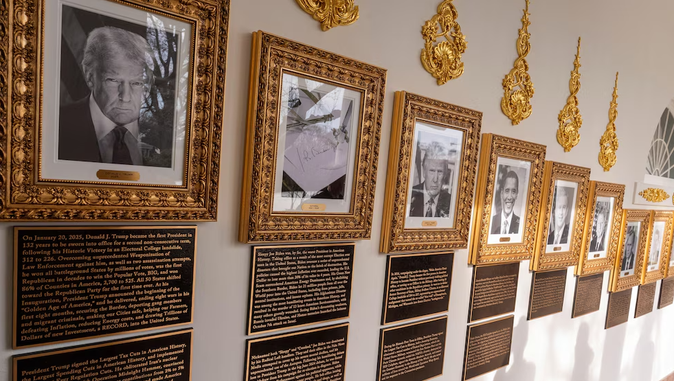 美国“总统星光大道”改造后亮相，特朗普给多位前任总统写“嘲讽批语”