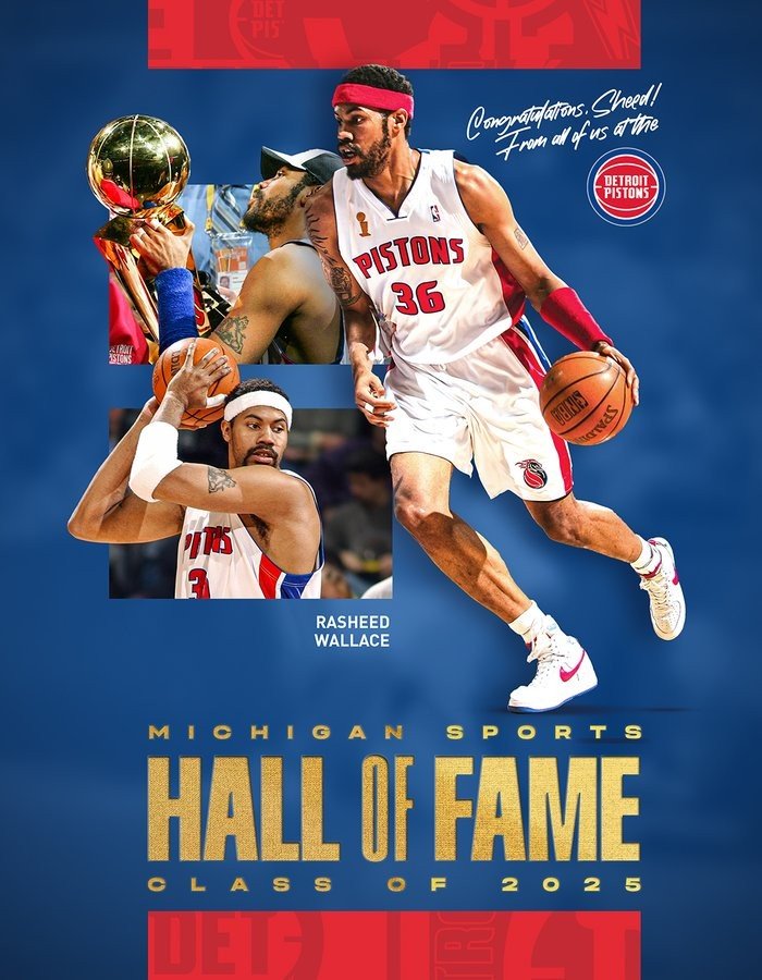 怒吼天尊！活塞名宿拉希德·华莱士入选密歇根州体育名人堂