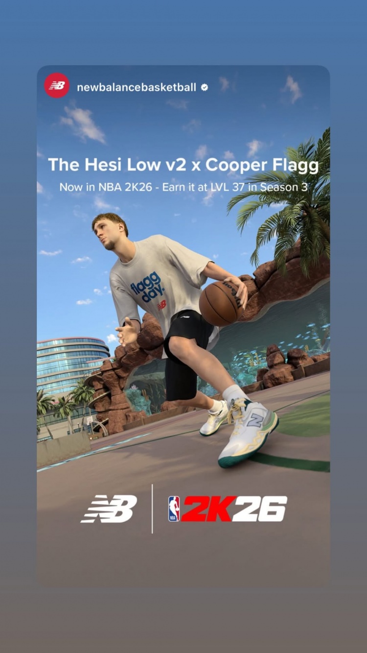 18岁的弗拉格在2K里 已经有属于他自己的专属球鞋了