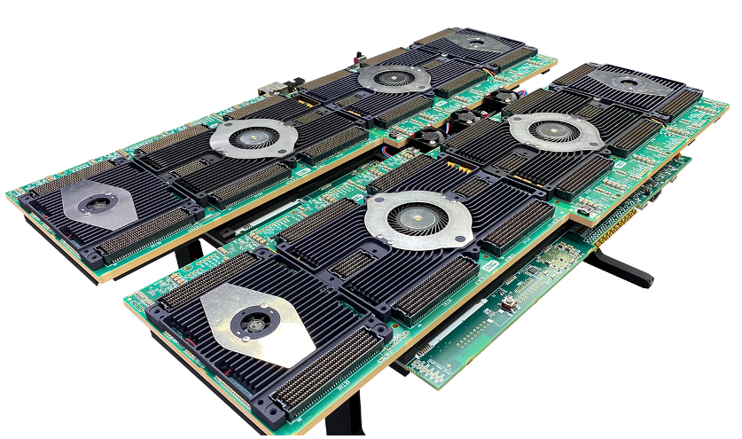 图 1： FPGA 长期以来一直作为 ASIC 的原型工具使用，例如这套 proFPGA 桌面原型系统。来源：Siemens EDA