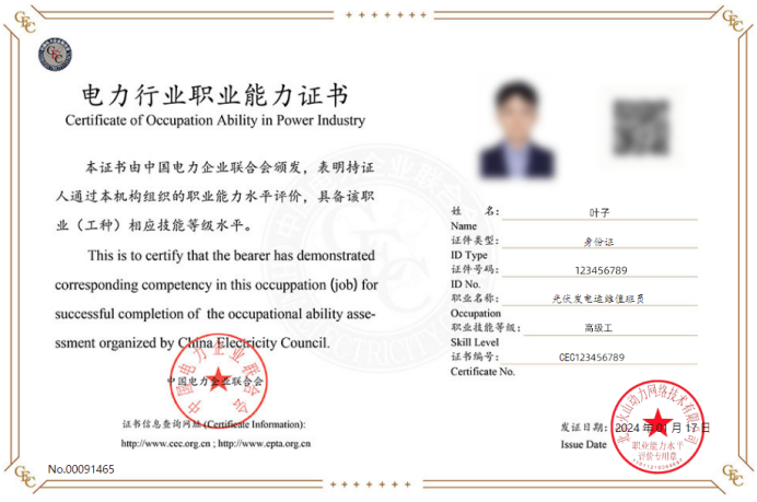 滚动新闻>正文>电力行业职业能力证书