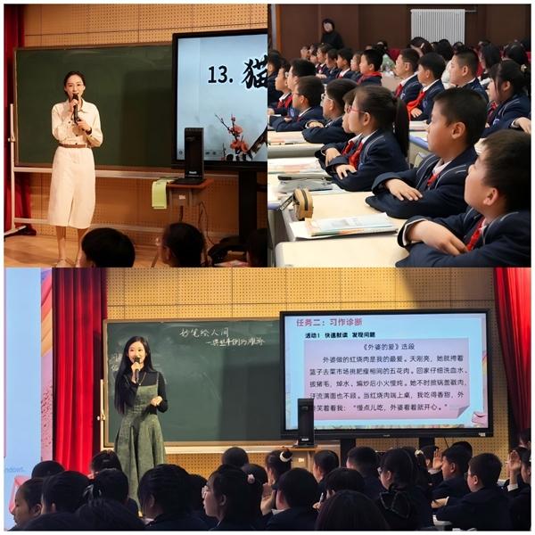 　　辽宁多所学校语文教师进行《猫》的AI互动课讲解。受访者供图