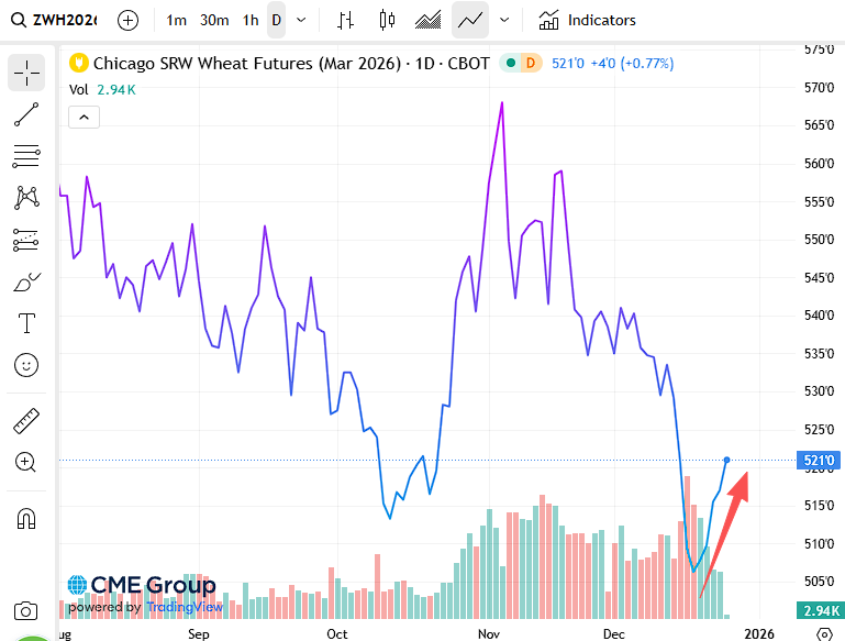 （芝加哥小麦期货日线走势图）