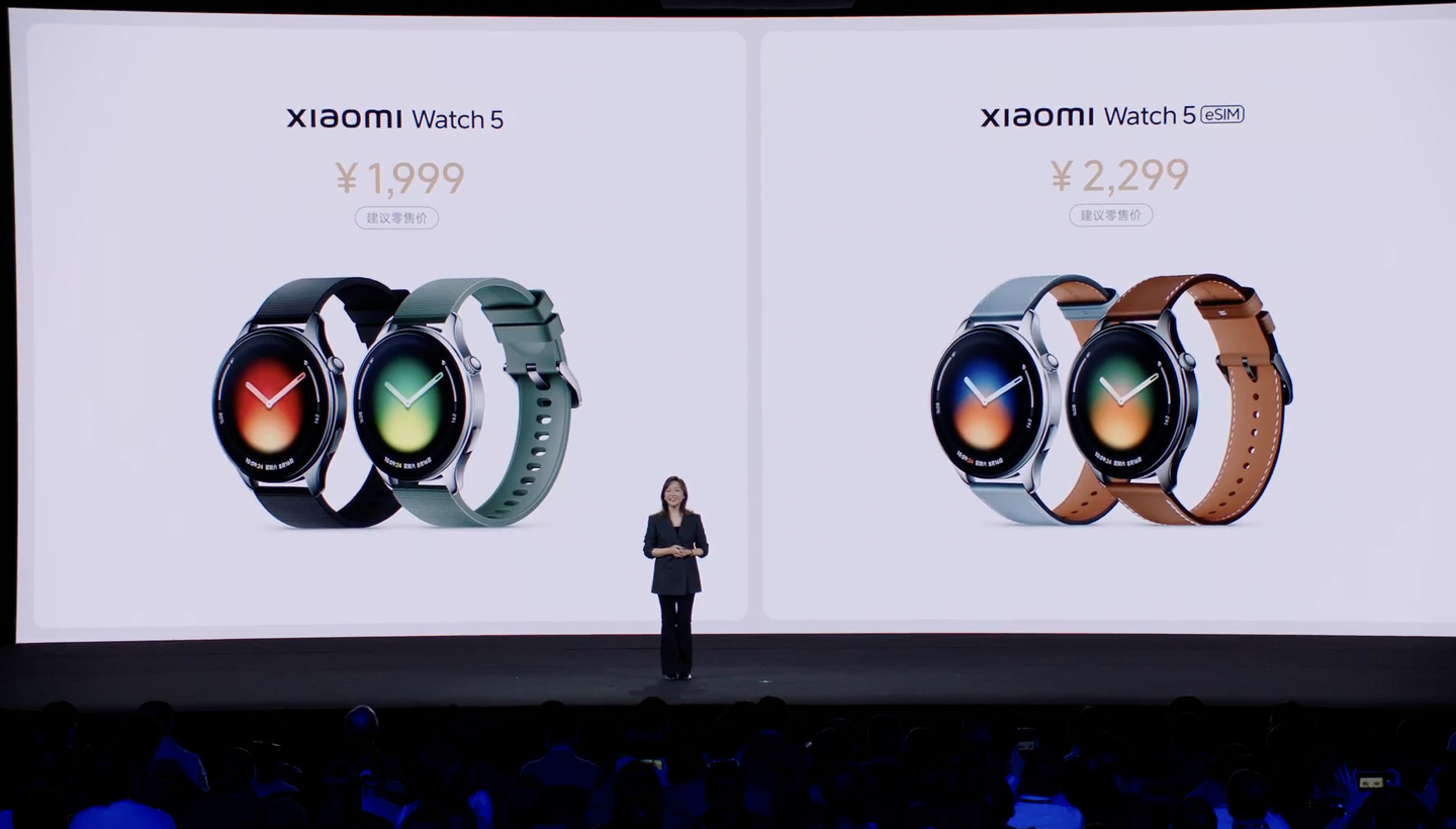 1999 元起小米手表5 发布：双芯双系统、ECG 心电+ 首发EMG 肌电信号传感器、提供eSIM
