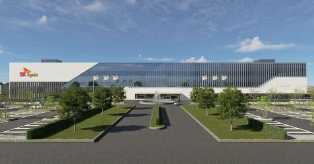 从空中俯瞰位于美国印第安纳州拉斯特韦皮特的 SK 海力士办公室，图源：SK 海力士