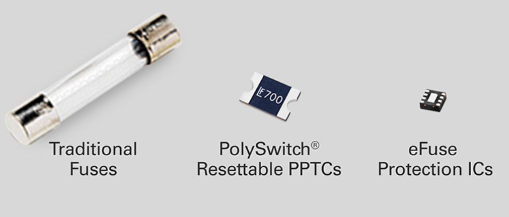 图1。三种过流元件类型