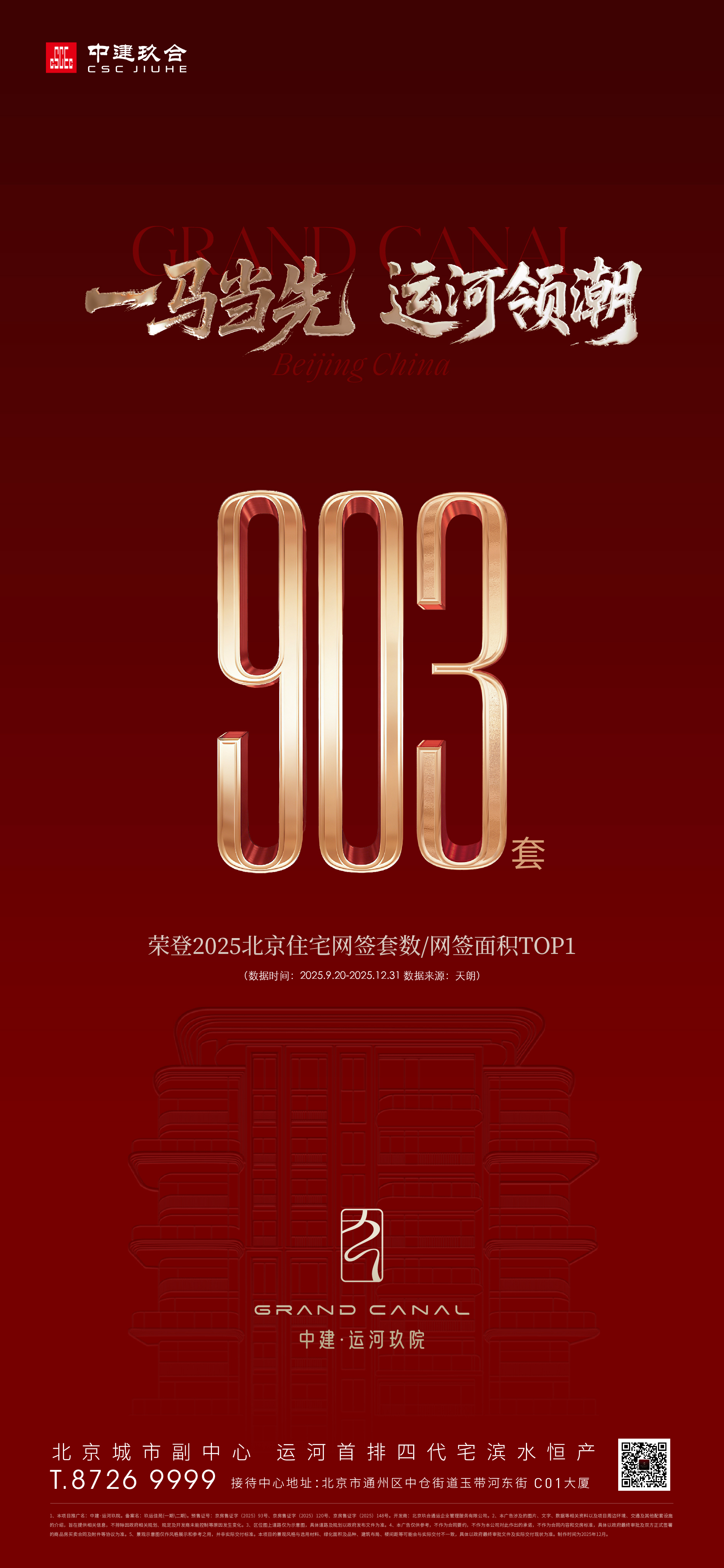 2025北京楼市销冠：中建运河玖院卖903套