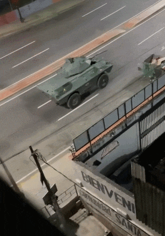 ▲委内瑞拉军队的装甲车