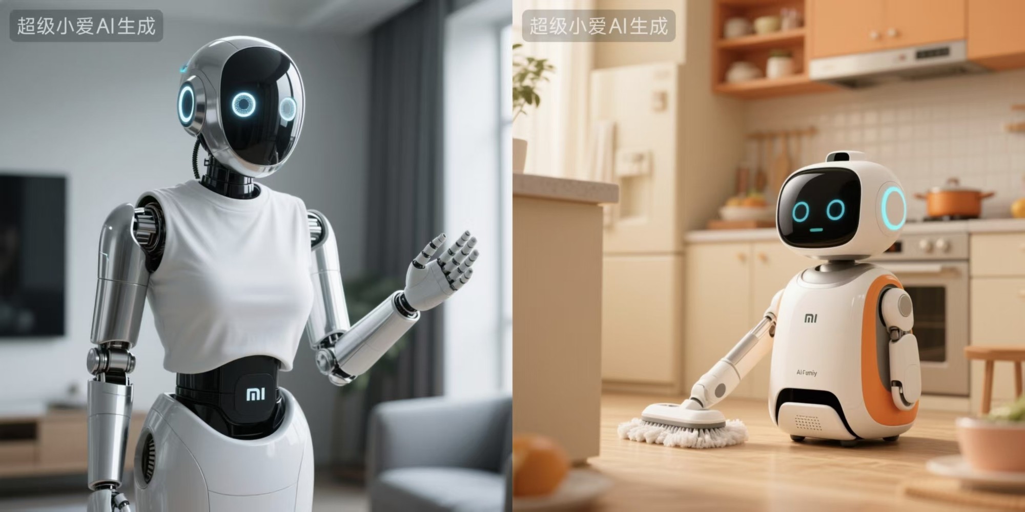 图：由小爱大模型生成的小米智能家居机器人
