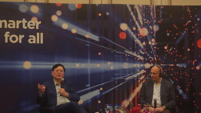 采访现场 图片来源：每经记者 杨卉 摄