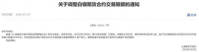 图片来源于上海期货交易所公告截图