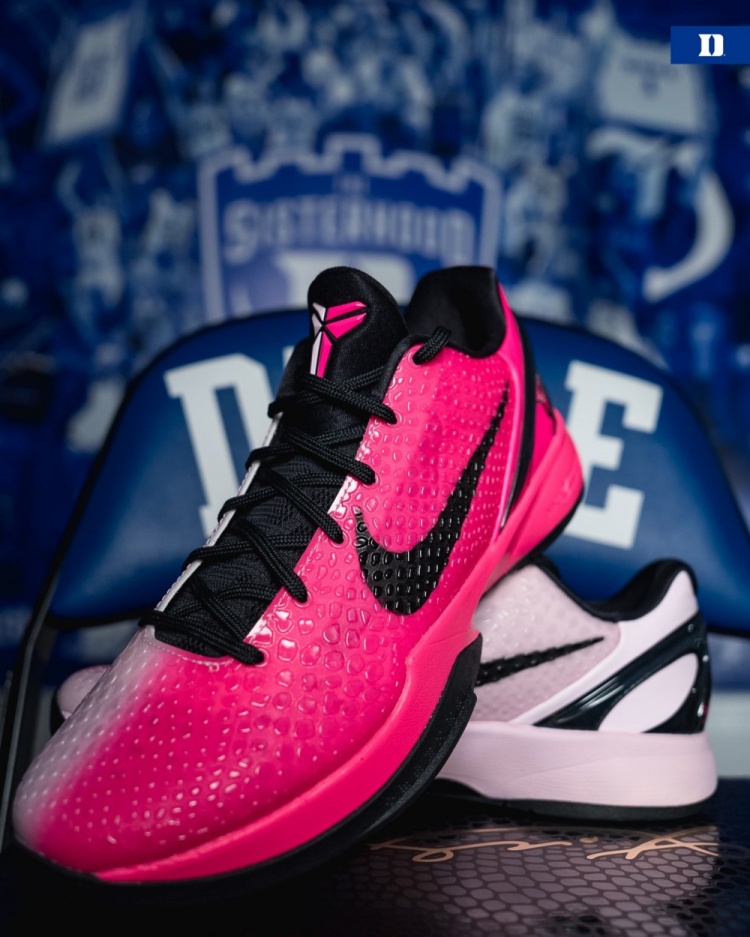 杜克女篮晒出2.0版本抗乳腺癌配色kobe 6！这两极配色方案绝了！