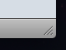 ▲ Mac OS X 10.5 系统的窗口，右下角便是调整窗口大小的把手