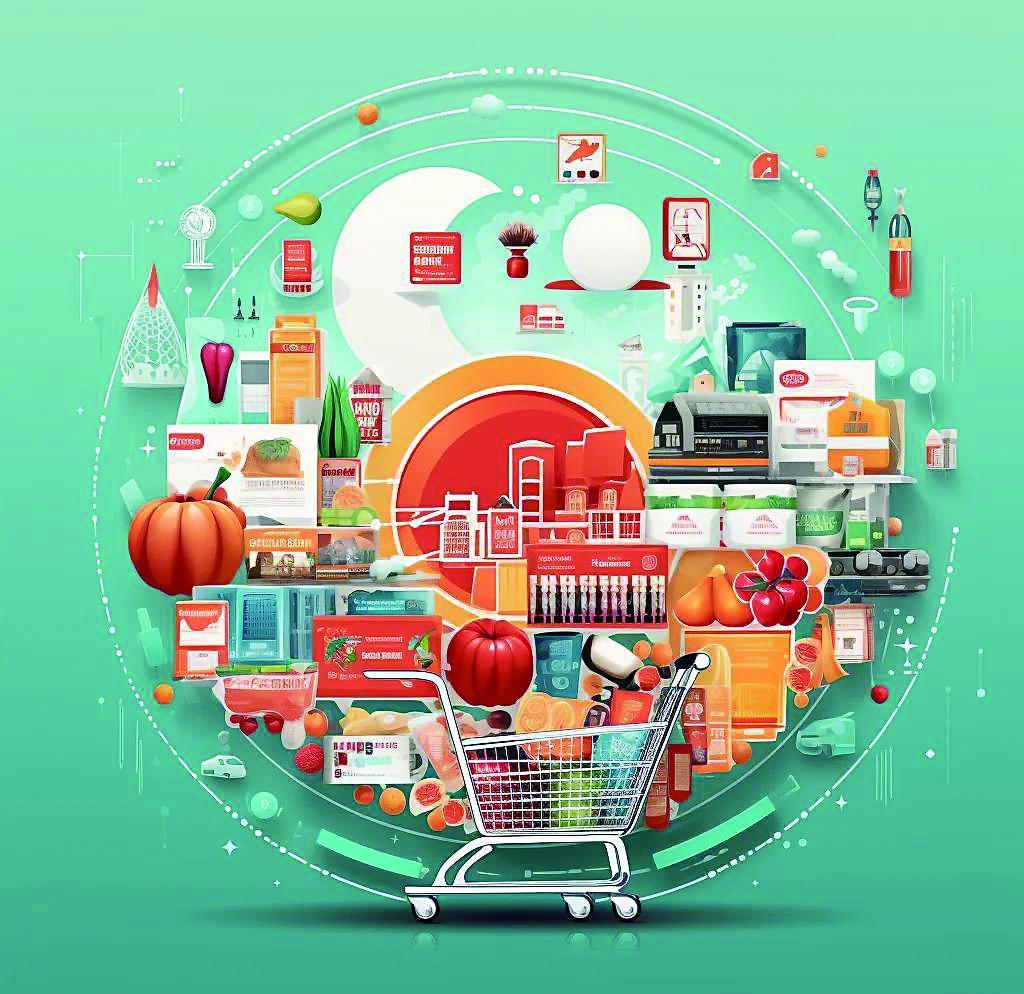 AI绘画超市海报