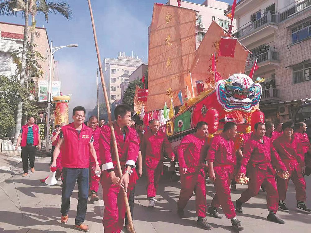 鸿渐村“送王船”巡境仪式 （资料图片）
