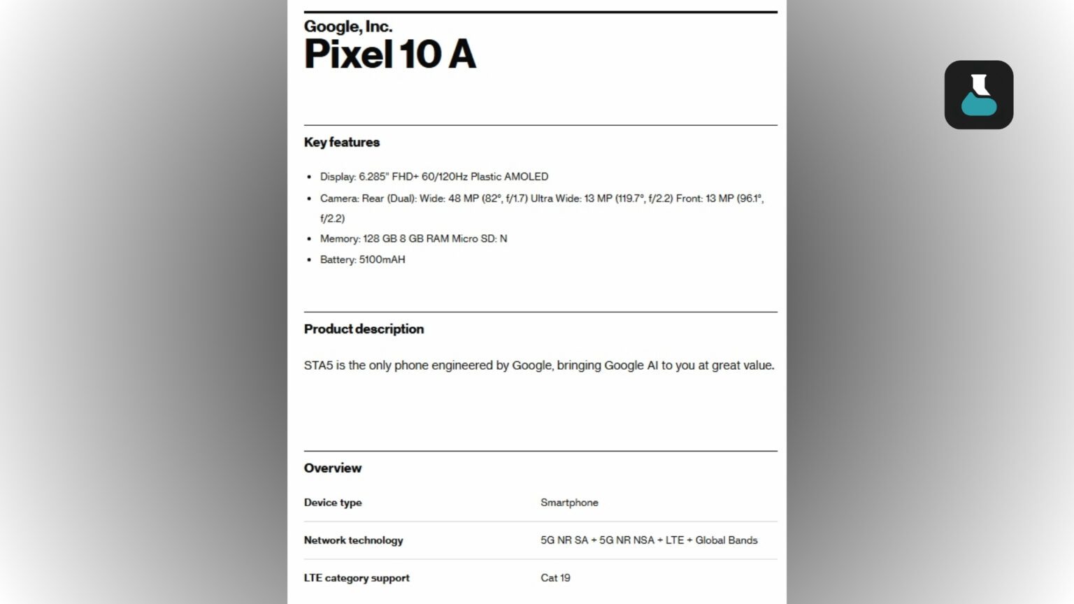 消息称谷歌Pixel 10a 手机3 月5 日发布，全系搭载8GB 内存