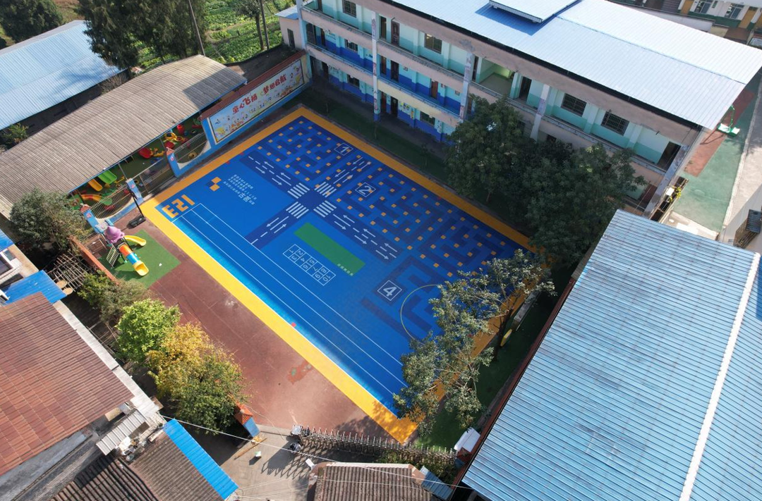 渠县幼儿园操场改造后