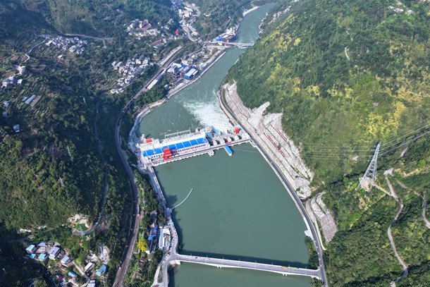 图为沙坪一级水电站