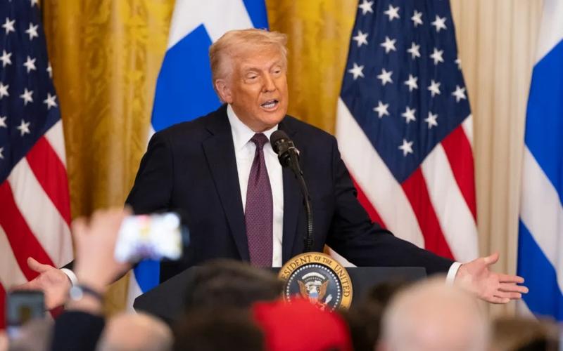 ▲资料图：美国总统特朗普出席活动。图/新华社